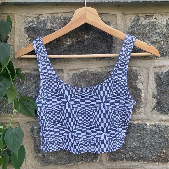 NWOT Volcom Disco Pattern Crop Top - Picture 3 of 5